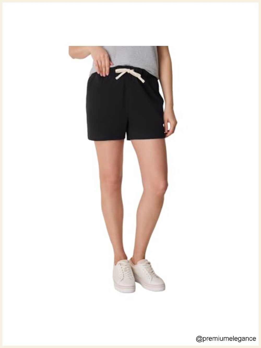 Women's 100% Cotton Drawstring Shorts with Pockets Lightweight Adjustable